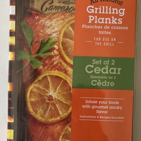 Camerons Gourmet Cedar Grilling Planks Lot Set Of 4 Pack Smoky Recipes Included - Picture 1 of 7